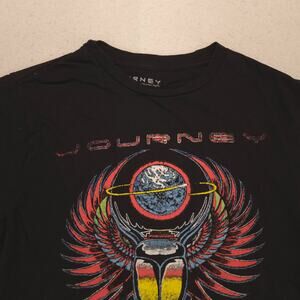 Journey Band Short Sleeve Graphic Crew Neck T Shirt Adult Mens Size S Black